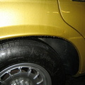 drivers side rear wheel arch after paint